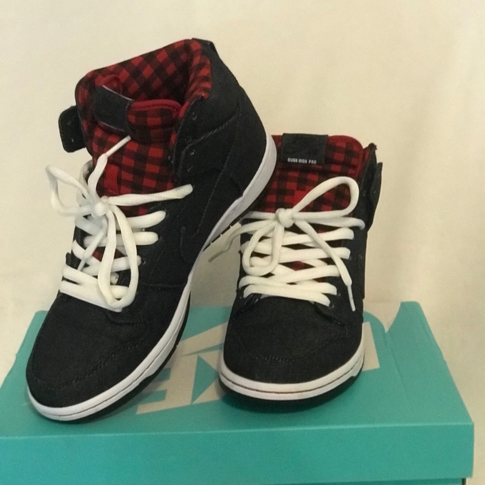 Nike sb high denim flannel